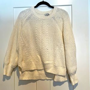 Madewell size M cream colored crew knit sweater